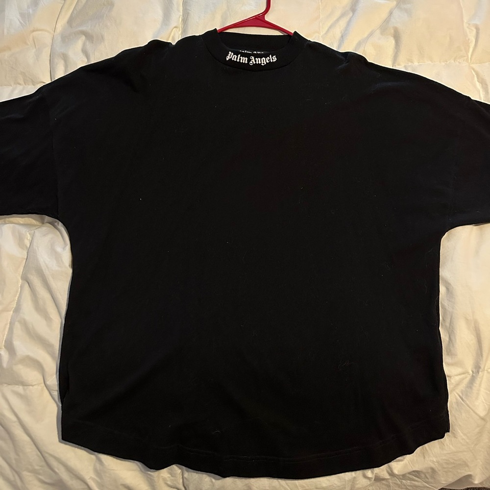 Authentic Palm Angels Mock neck tee Oversized Mens Black & White